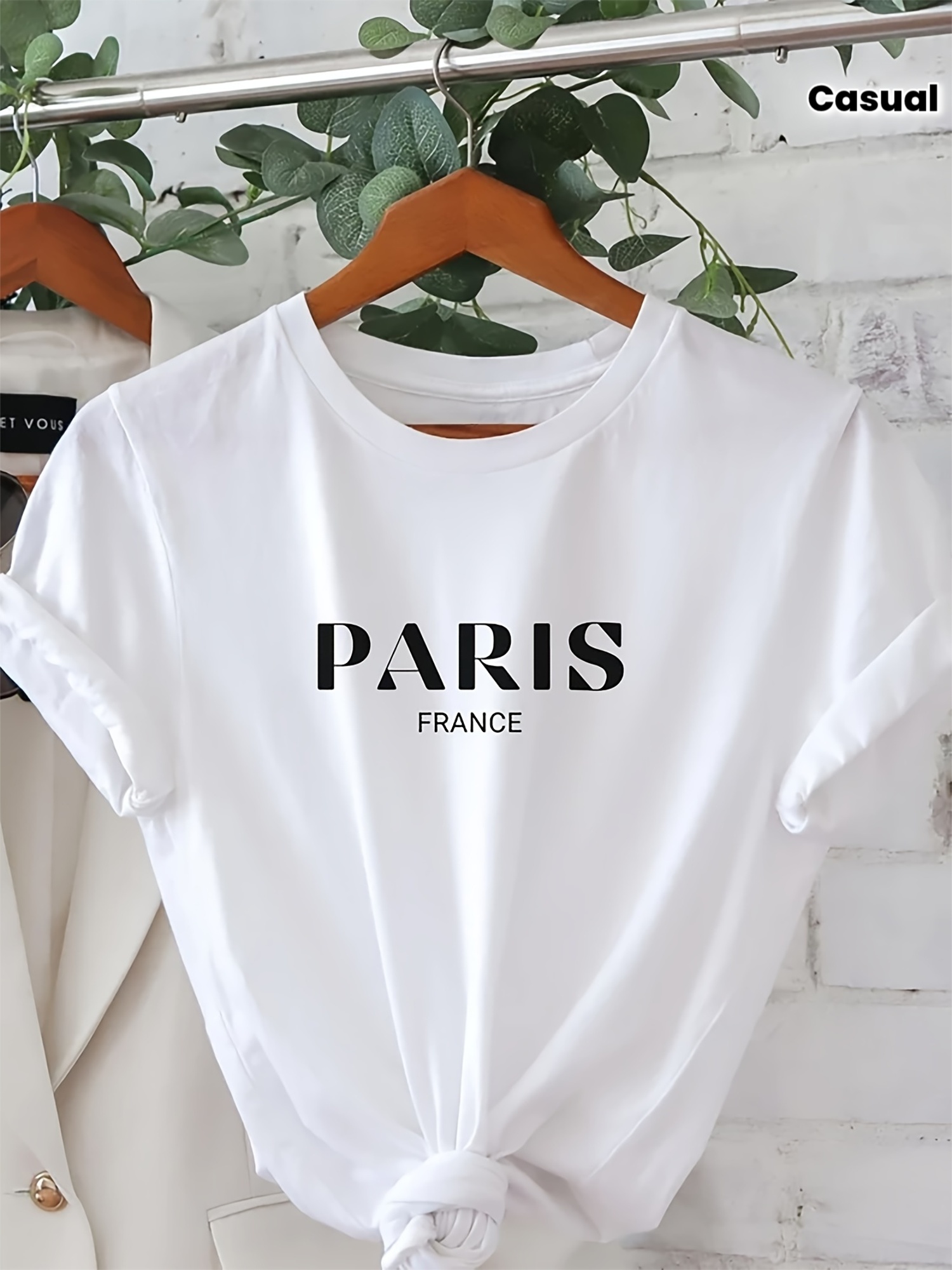 Summer Clothing In Paris - T-shirt décontracté à manches courtes et