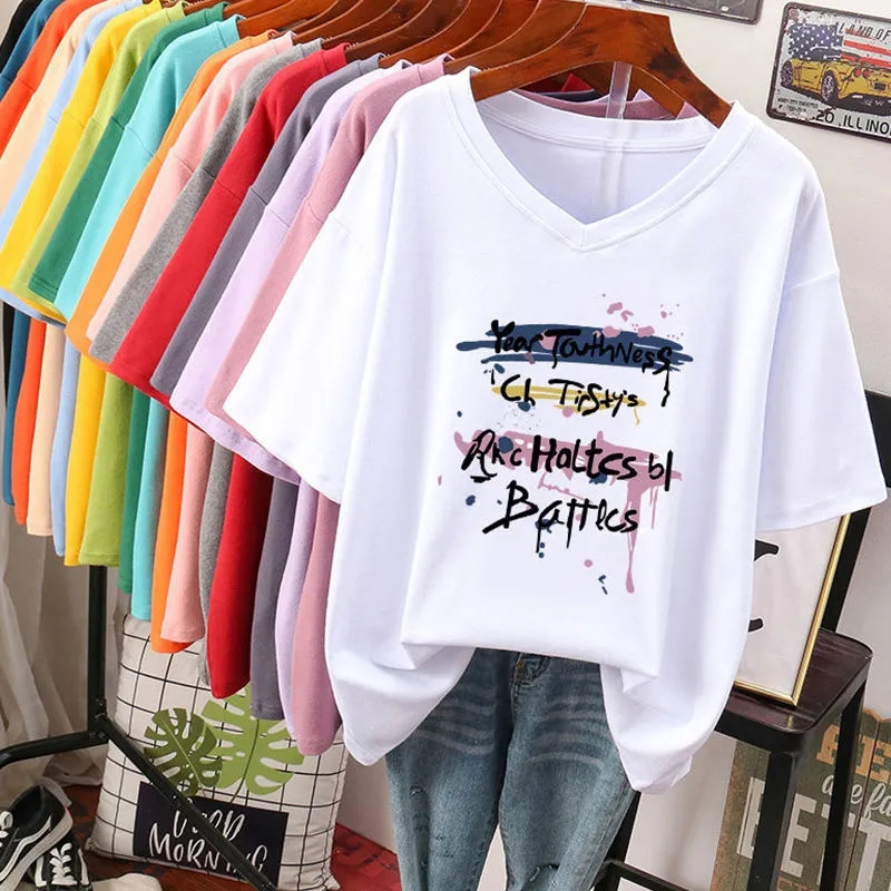 Summer Clothing Cartoon - Grande taille 6XL 150KG été lettre