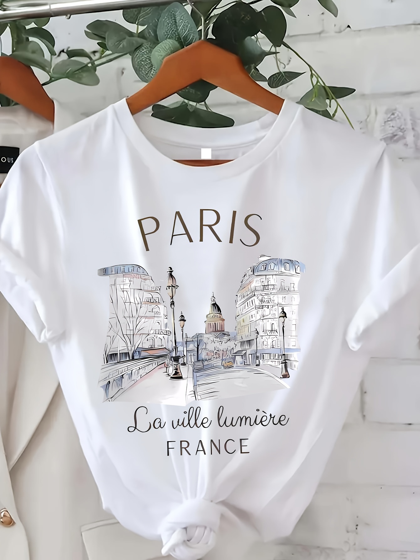 Summer Clothing In Paris - T-shirt imprimé Paris pour femme, haut