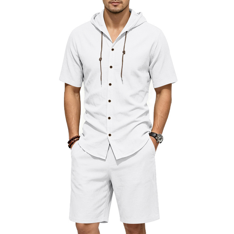Linen Shorts Men - Ensemble deux pièces en lin pour