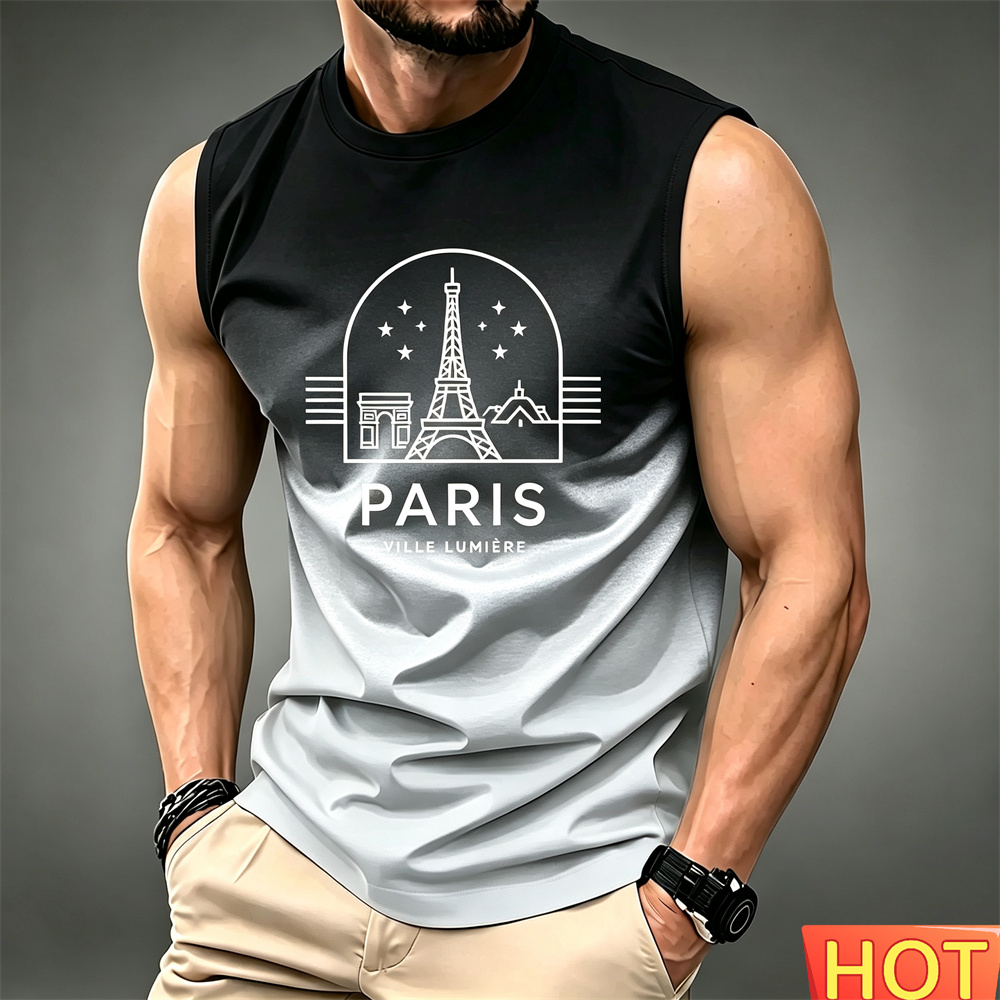 Summer Clothing In Paris - T-shirt d'été sans manches pour hommes,