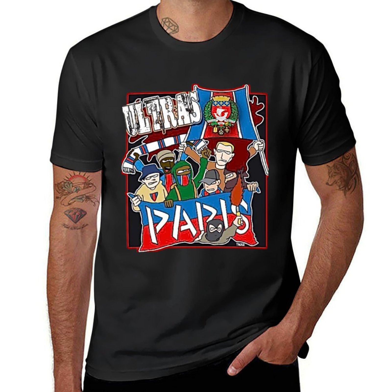 Summer Clothing In Paris - T-shirt Ultras Paris pour hommes, vêtements