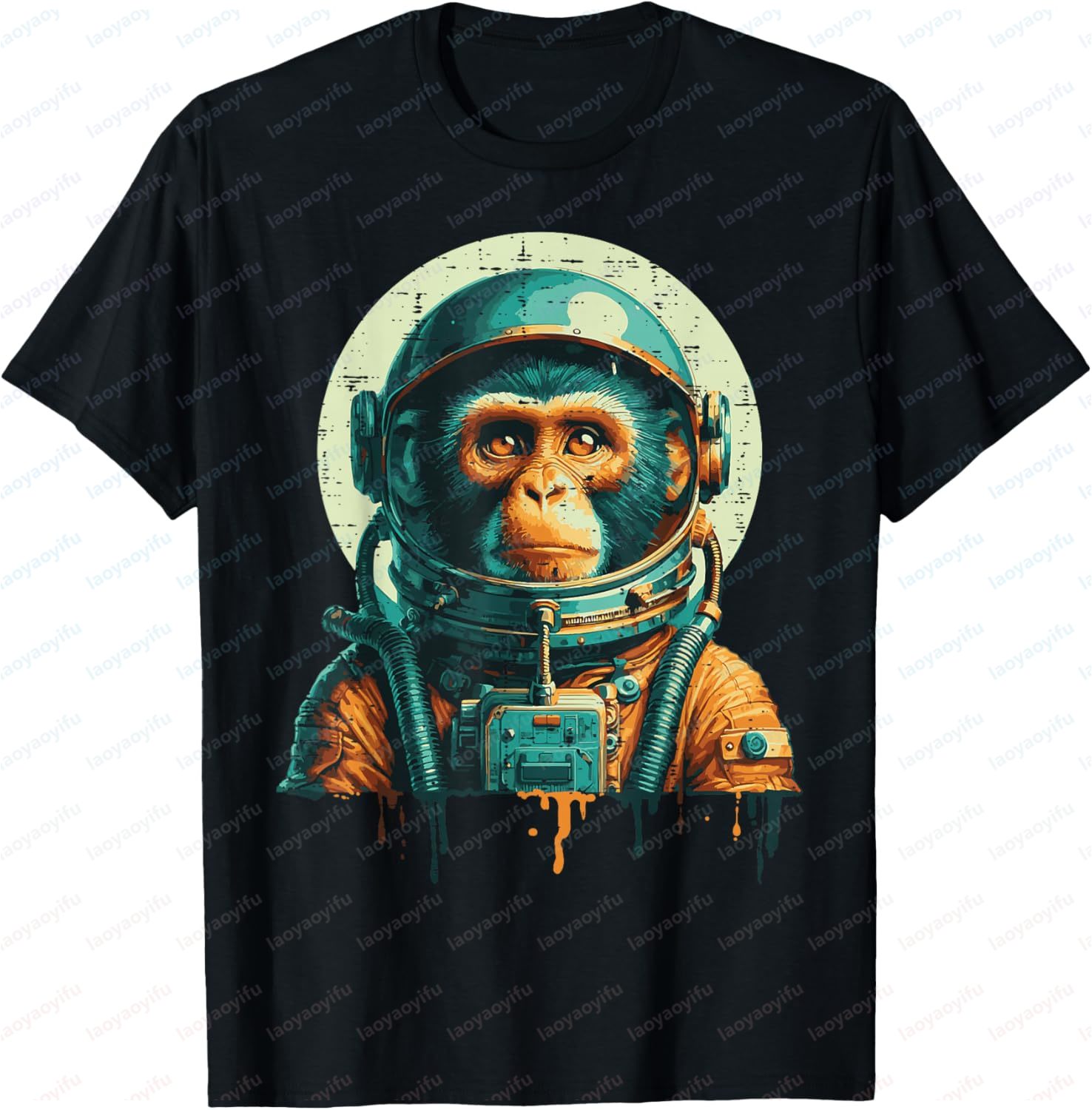 Vintage Summer Clothing Men - T-shirt imprimé graphique singe style vintage