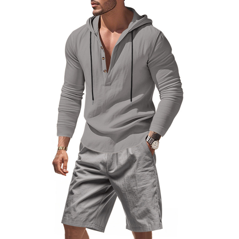 Ensemble 2 pièces en lin pour  - Linen Shorts Men avis et prix