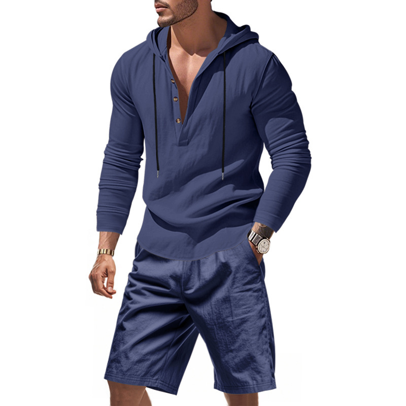Ensemble 2 pièces en lin pour  - Linen Shorts Men avis et prix