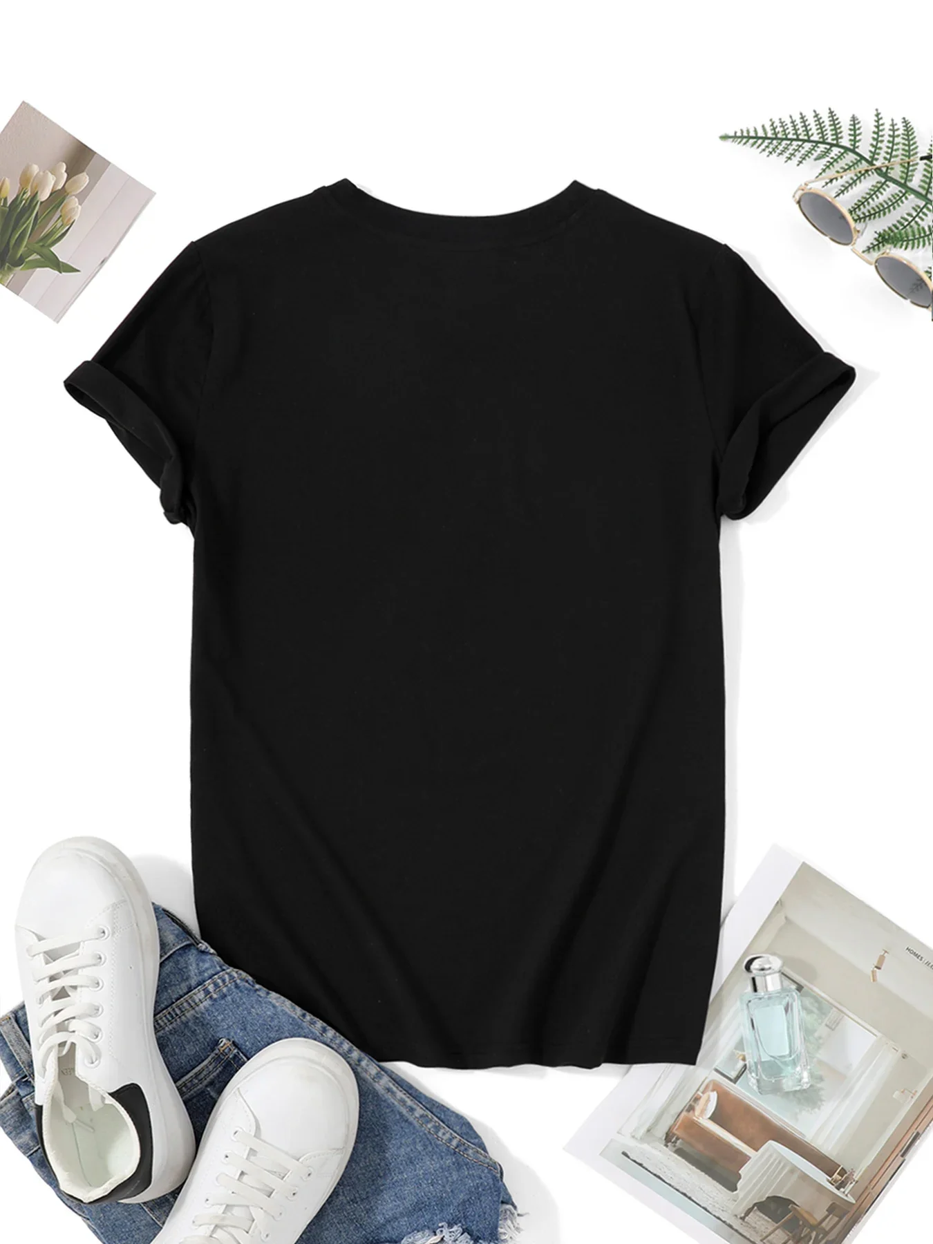 T-shirt décontracté à col rond - Summer Clothing Cartoon avis et prix
