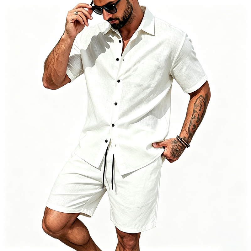 Ensemble décontracté pour homm - Linen Shorts Men avis et prix