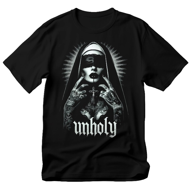 T-shirt Unholy Nun : T-shirt g - Summer Goth Clothing avis et prix