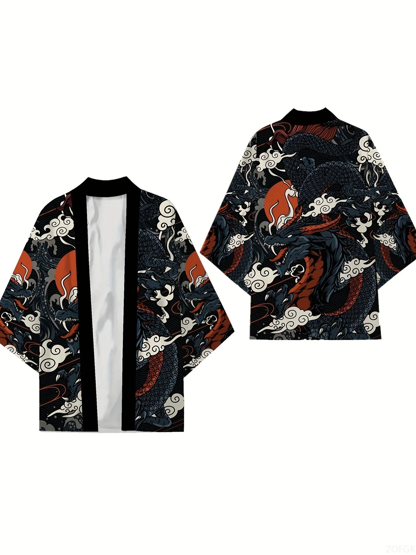 Kimono unisexe rétro Long impr - Summer Clothing Cartoon avis et prix