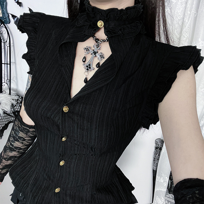 Chemisier Gothique Sombre Styl - Summer Goth Clothing avis et prix