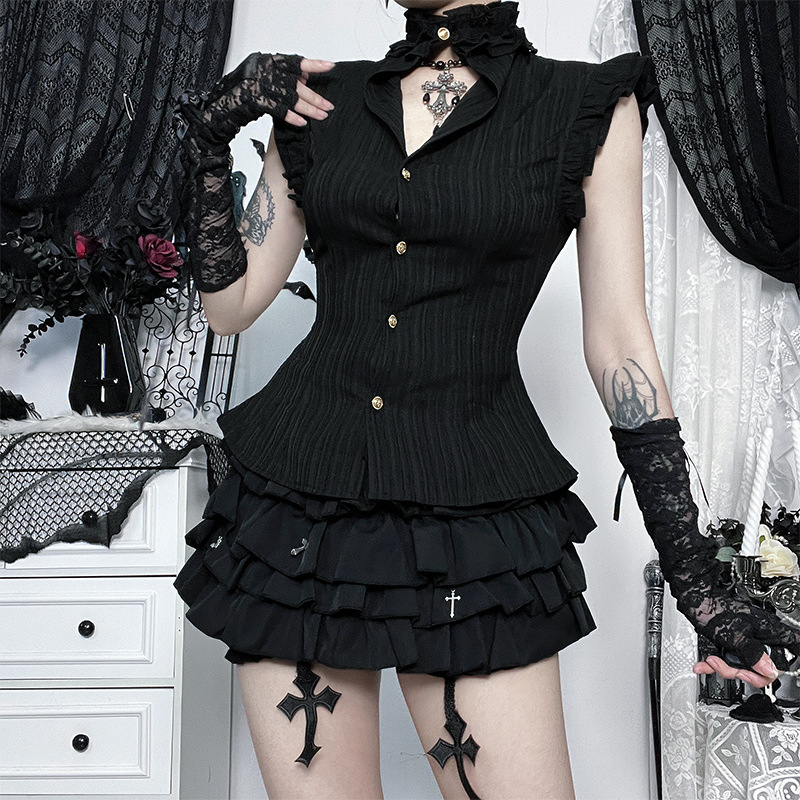Chemisier Gothique Sombre Styl - Summer Goth Clothing avis et prix