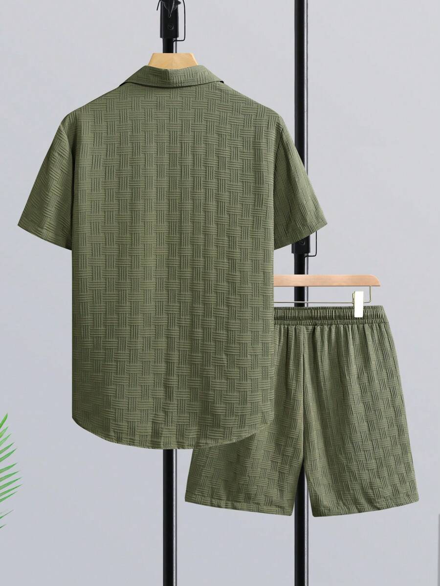 Ensemble chemise à manches cou - Linen Shorts Men avis et prix