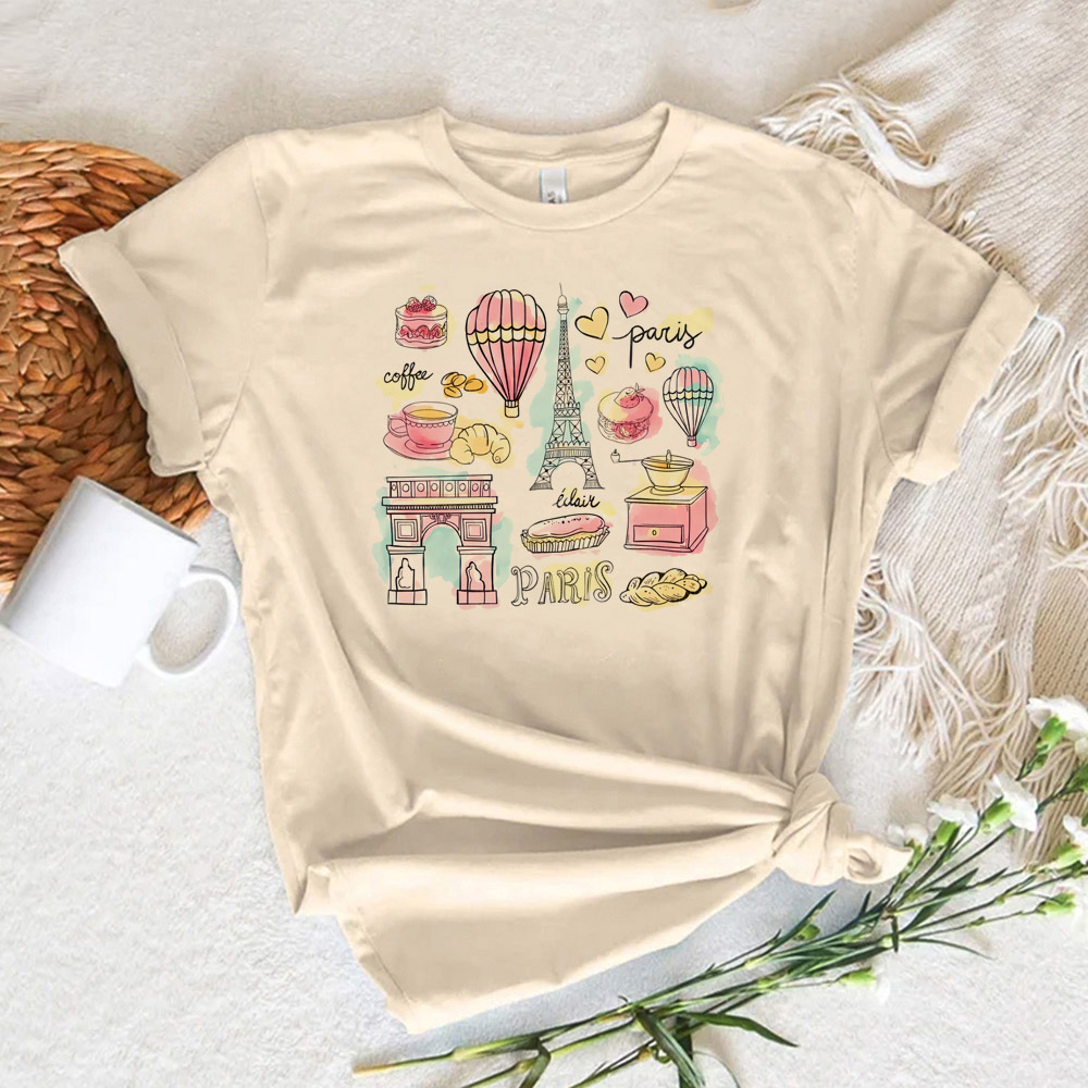 T-shirt imprimé Paris pour fem - Summer Clothing In Paris avis et prix