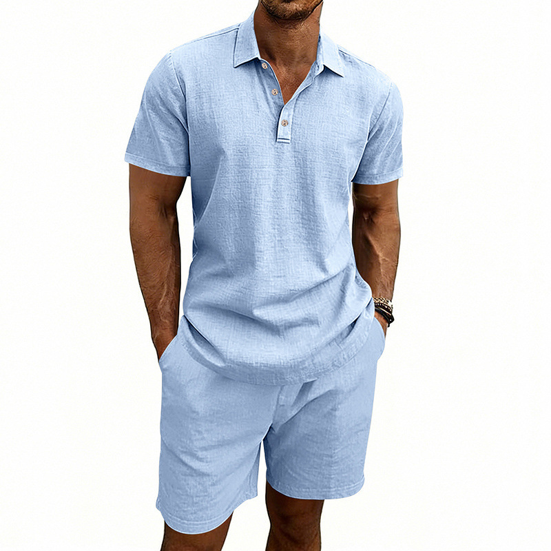 Ensemble short et t-shirt déco - Linen Shorts Men avis et prix