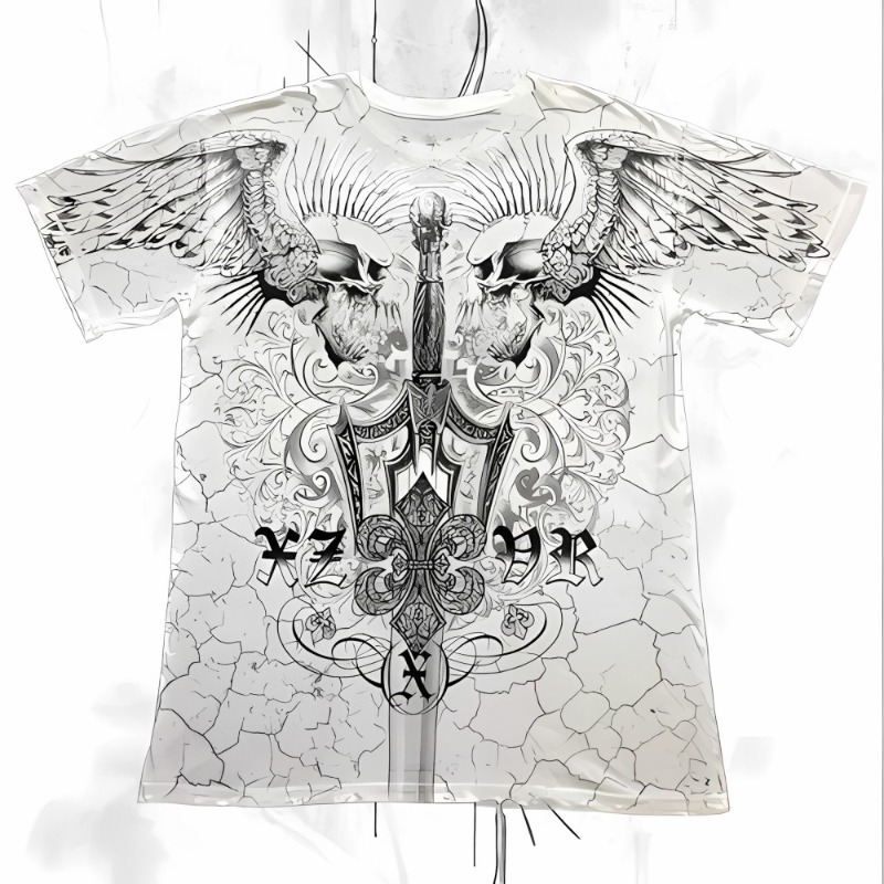 T-shirt homme col rond imprimé - Summer Goth Clothing avis et prix