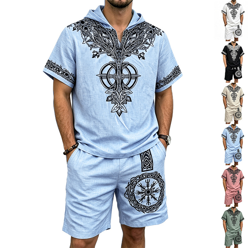Ensemble d'été 2 pièces pour h - Linen Shorts Men avis et prix