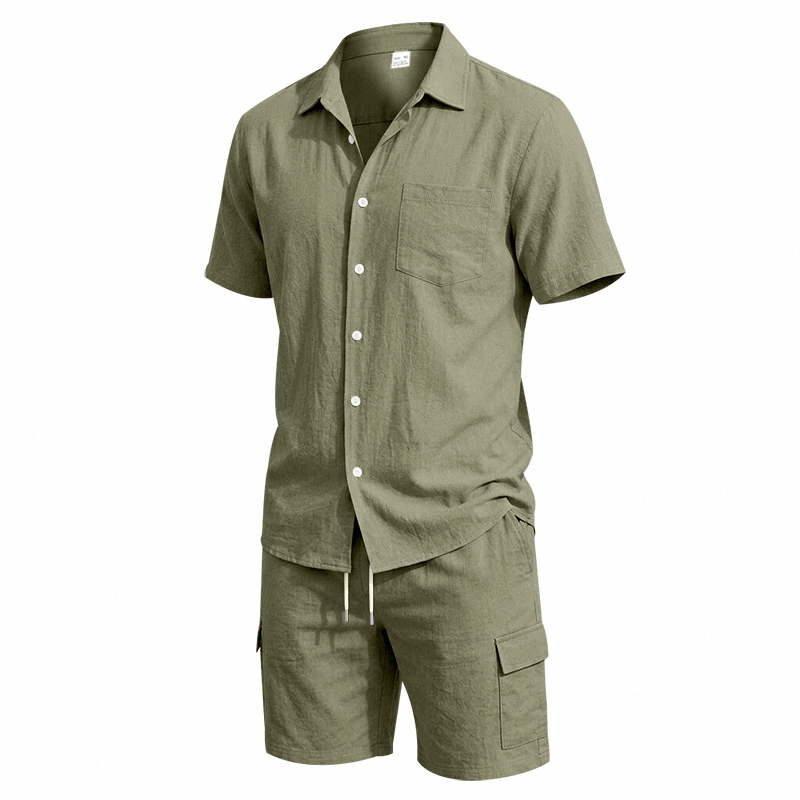Ensemble deux pièces en lin am - Linen Shorts Men avis et prix