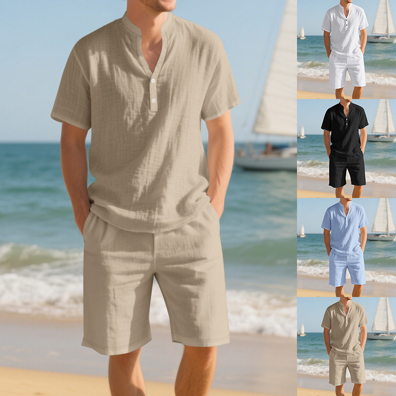 Ensemble homme été, chemise He - Linen Shorts Men avis et prix