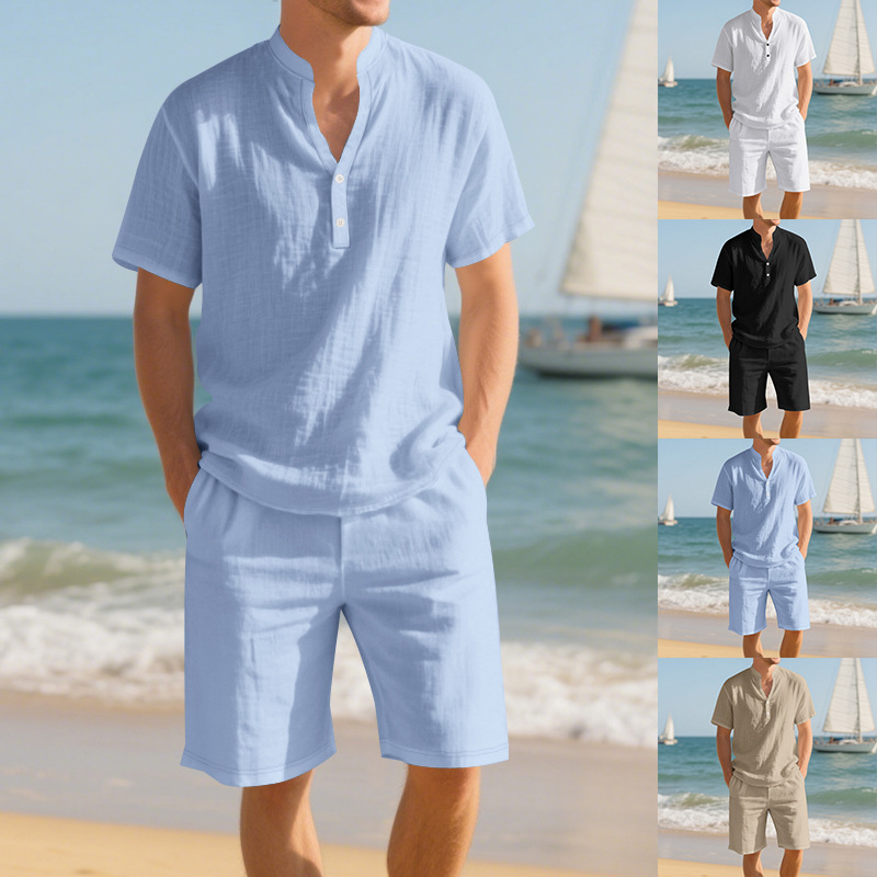 Ensemble homme été, chemise He - Linen Shorts Men avis et prix