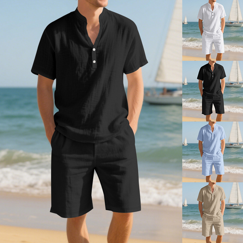 Ensemble homme été, chemise He - Linen Shorts Men avis et prix
