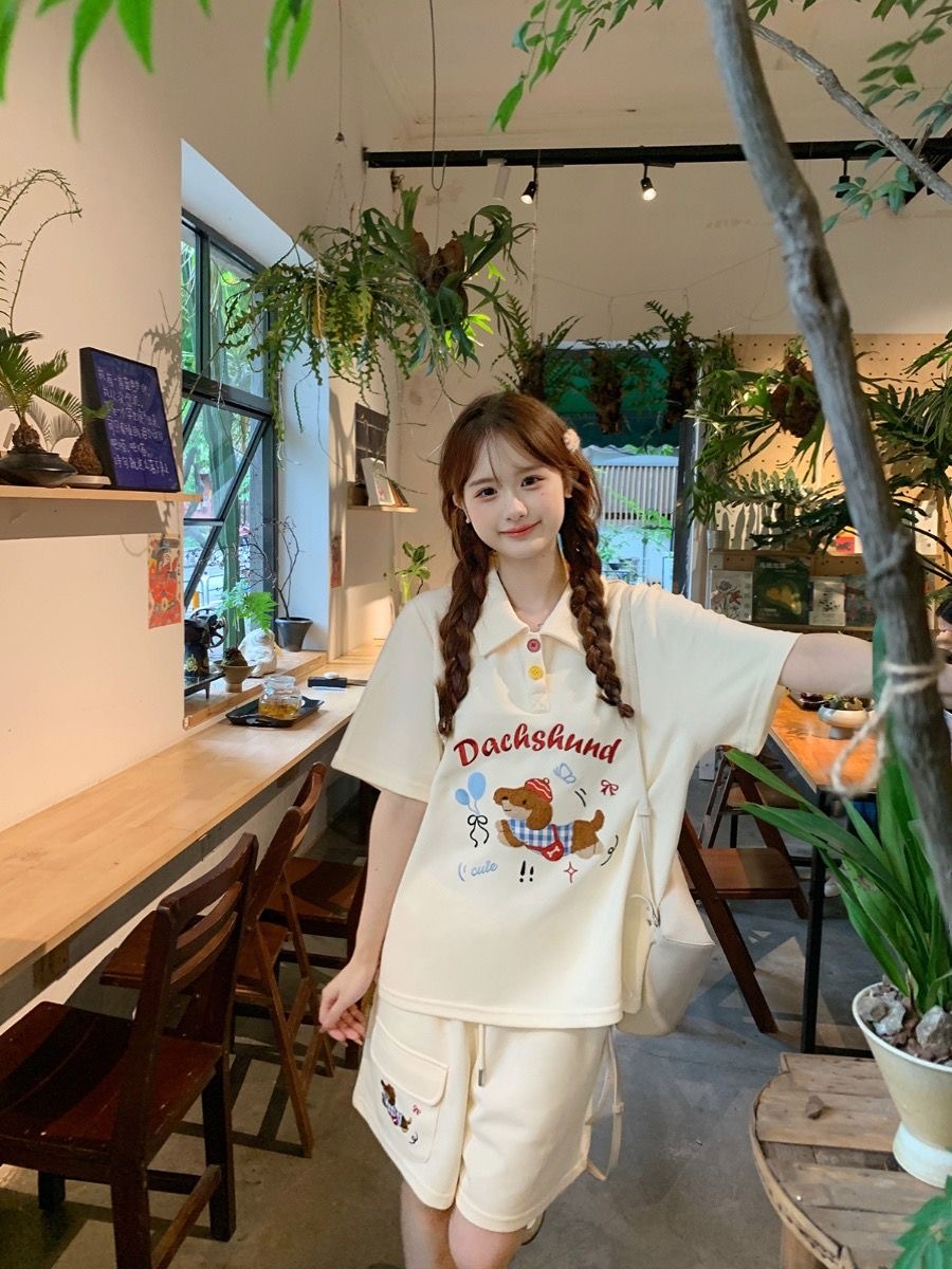 Kawaii broderie chien japon St - Summer Clothing Cartoon avis et prix