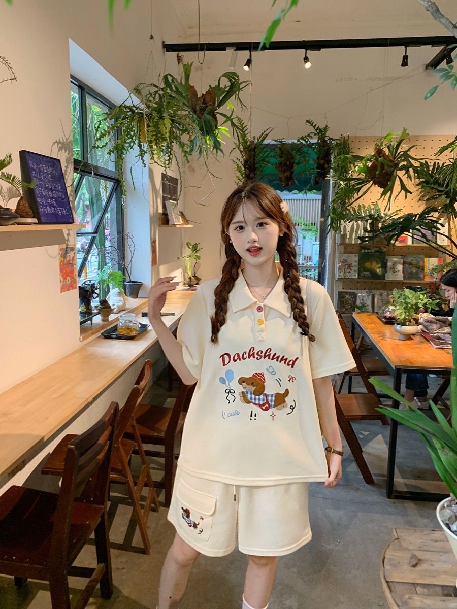 Kawaii broderie chien japon St - Summer Clothing Cartoon avis et prix