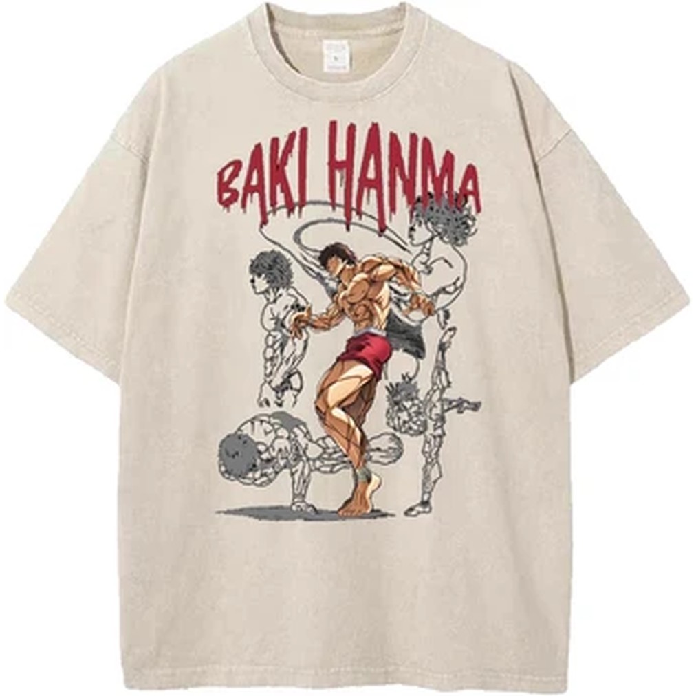 T-shirt imprimé Manga Baki, st - Vintage Summer Clothing Men avis et prix